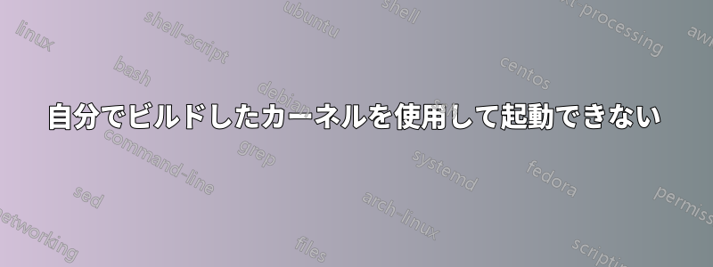 自分でビルドしたカーネルを使用して起動できない