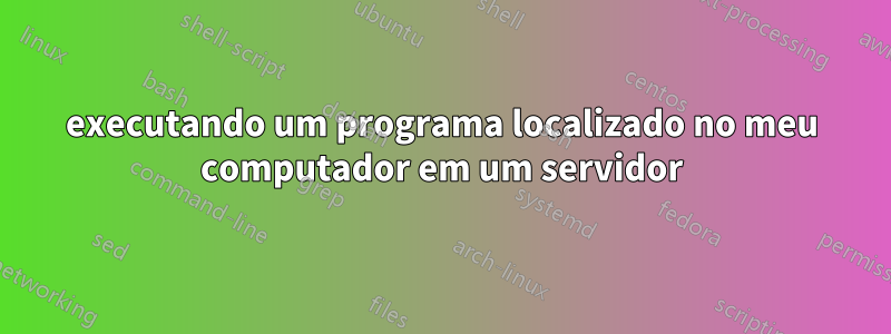 executando um programa localizado no meu computador em um servidor