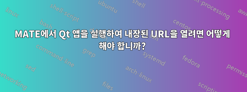 MATE에서 Qt 앱을 실행하여 내장된 URL을 열려면 어떻게 해야 합니까?