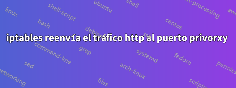 iptables reenvía el tráfico http al puerto privorxy