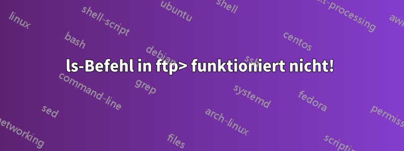 ls-Befehl in ftp> funktioniert nicht!