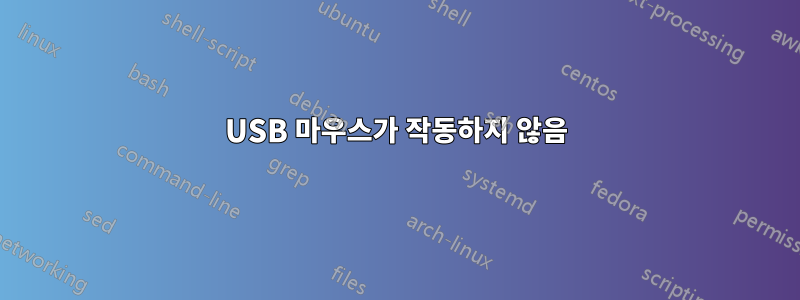 USB 마우스가 작동하지 않음