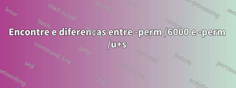 Encontre e diferenças entre -perm /6000 e -perm /u+s