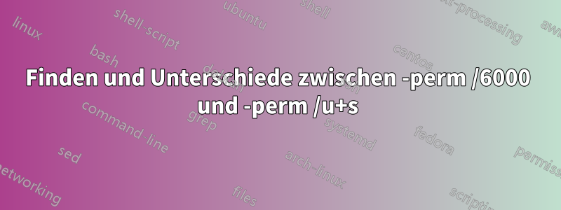 Finden und Unterschiede zwischen -perm /6000 und -perm /u+s