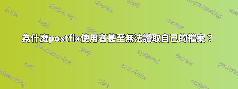 為什麼postfix使用者甚至無法讀取自己的檔案？