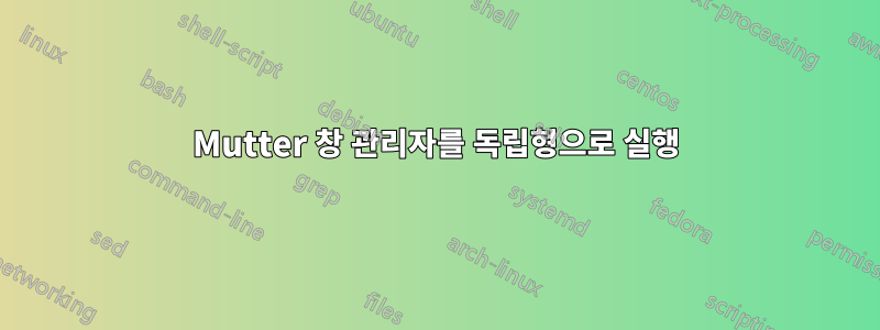 Mutter 창 관리자를 독립형으로 실행