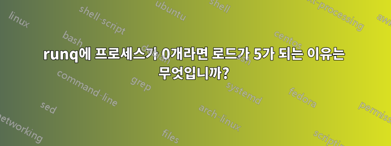 runq에 프로세스가 0개라면 로드가 5가 되는 이유는 무엇입니까?