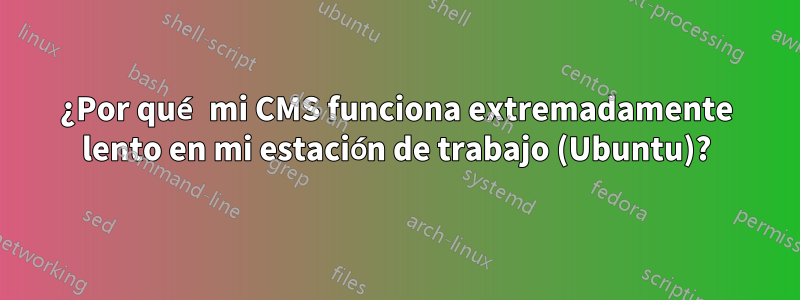 ¿Por qué mi CMS funciona extremadamente lento en mi estación de trabajo (Ubuntu)?