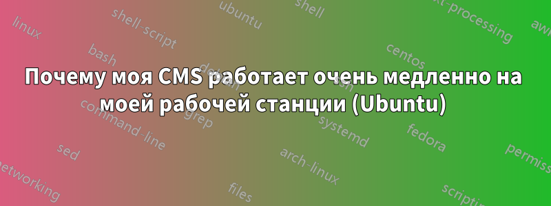 Почему моя CMS работает очень медленно на моей рабочей станции (Ubuntu)