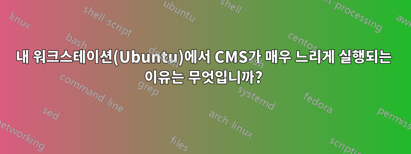 내 워크스테이션(Ubuntu)에서 CMS가 매우 느리게 실행되는 이유는 무엇입니까?