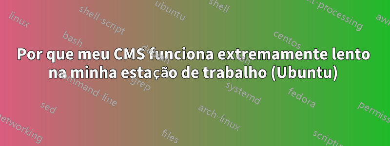 Por que meu CMS funciona extremamente lento na minha estação de trabalho (Ubuntu)