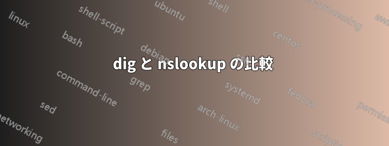 dig と nslookup の比較