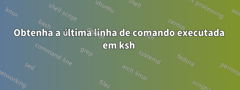 Obtenha a última linha de comando executada em ksh