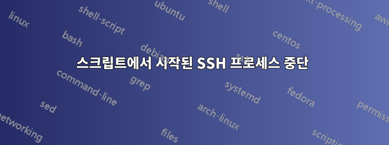 스크립트에서 시작된 SSH 프로세스 중단