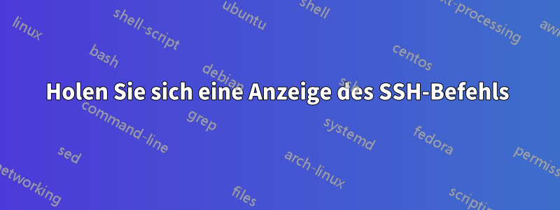 Holen Sie sich eine Anzeige des SSH-Befehls