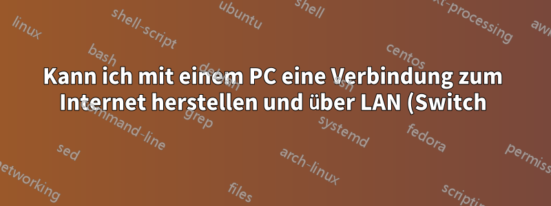 Kann ich mit einem PC eine Verbindung zum Internet herstellen und über LAN (Switch) dem anderen PC den Internetzugriff gewähren?