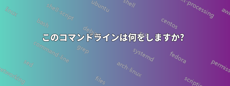 このコマンドラインは何をしますか? 