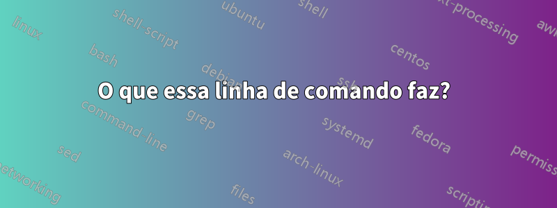 O que essa linha de comando faz? 