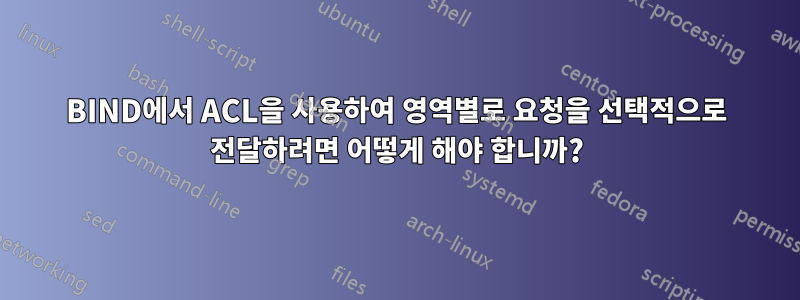 BIND에서 ACL을 사용하여 영역별로 요청을 선택적으로 전달하려면 어떻게 해야 합니까?