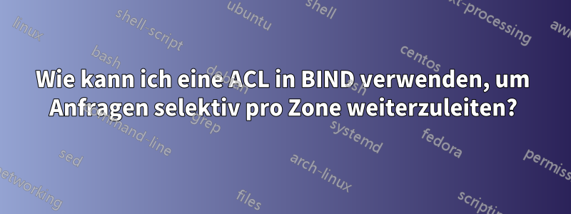 Wie kann ich eine ACL in BIND verwenden, um Anfragen selektiv pro Zone weiterzuleiten?