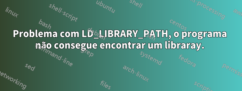 Problema com LD_LIBRARY_PATH, o programa não consegue encontrar um libraray.