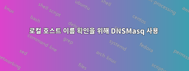 로컬 호스트 이름 확인을 위해 DNSMasq 사용