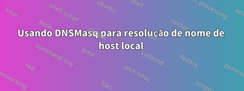 Usando DNSMasq para resolução de nome de host local