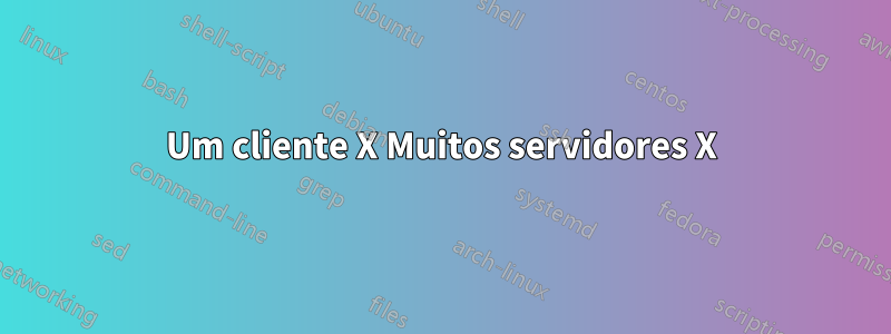 Um cliente X Muitos servidores X