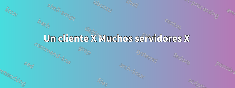 Un cliente X Muchos servidores X