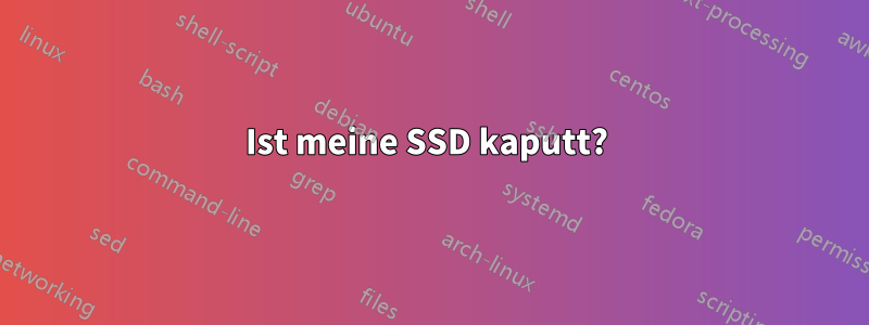 Ist meine SSD kaputt? 