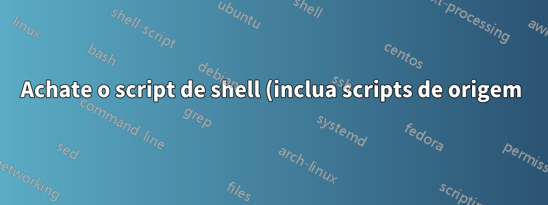 Achate o script de shell (inclua scripts de origem) e remova funções não utilizadas