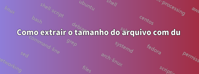 Como extrair o tamanho do arquivo com du