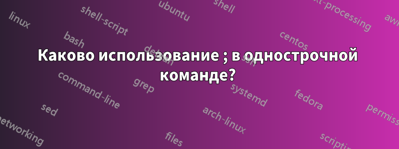 Каково использование ; в однострочной команде?