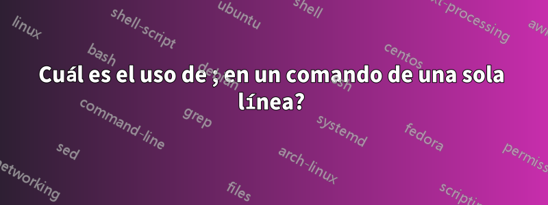 Cuál es el uso de ; en un comando de una sola línea?