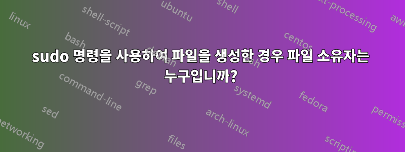 sudo 명령을 사용하여 파일을 생성한 경우 파일 소유자는 누구입니까?