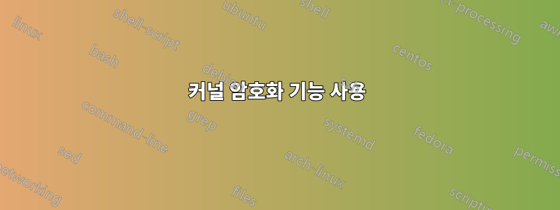 커널 암호화 기능 사용