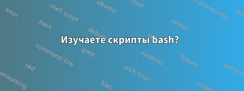 Изучаете скрипты bash? 