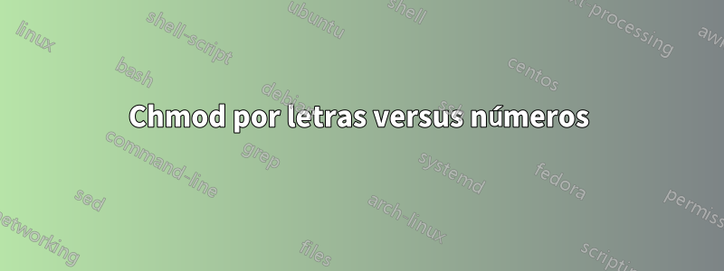 Chmod por letras versus números