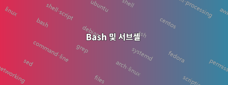 Bash 및 서브셸