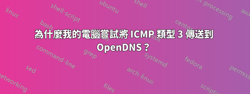 為什麼我的電腦嘗試將 ICMP 類型 3 傳送到 OpenDNS？