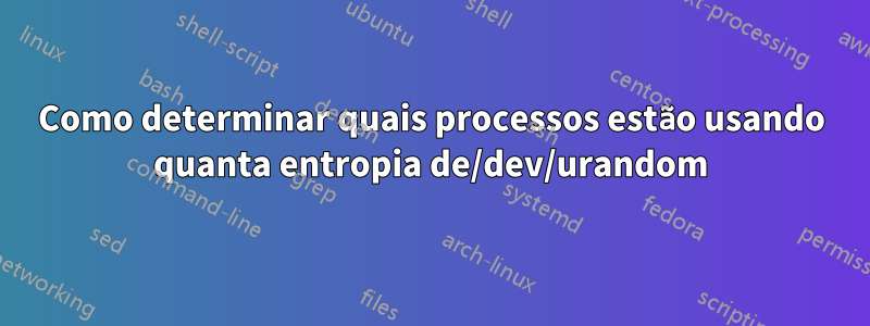 Como determinar quais processos estão usando quanta entropia de/dev/urandom