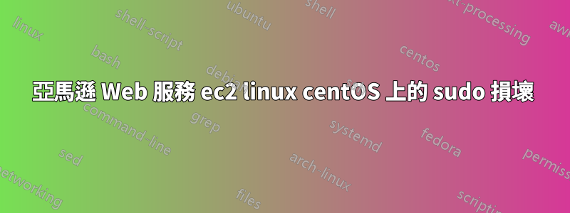 亞馬遜 Web 服務 ec2 linux centOS 上的 sudo 損壞