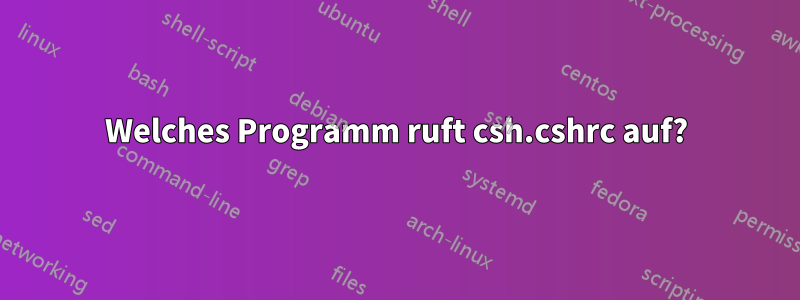 Welches Programm ruft csh.cshrc auf?