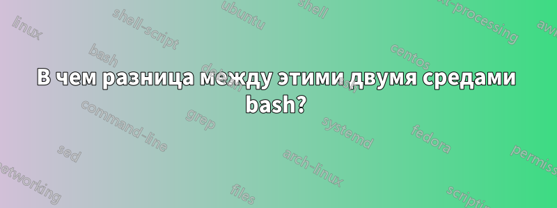 В чем разница между этими двумя средами bash?