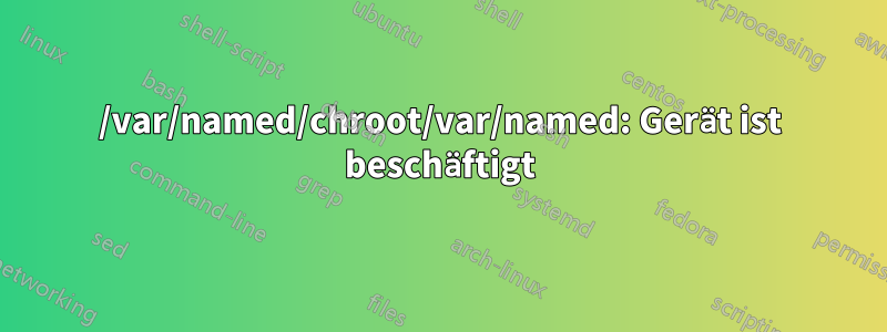 /var/named/chroot/var/named: Gerät ist beschäftigt