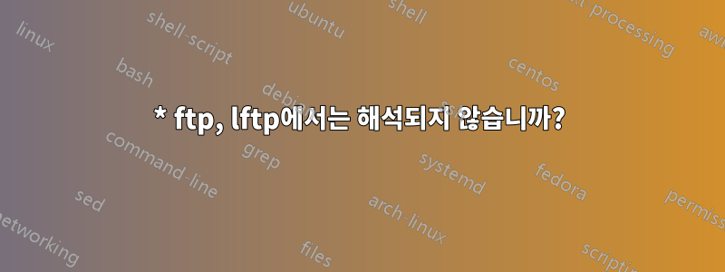 * ftp, lftp에서는 해석되지 않습니까?