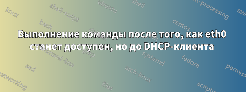 Выполнение команды после того, как eth0 станет доступен, но до DHCP-клиента