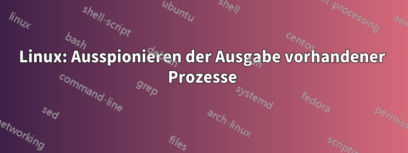 Linux: Ausspionieren der Ausgabe vorhandener Prozesse