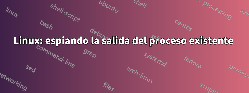 Linux: espiando la salida del proceso existente