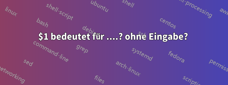 $1 bedeutet für ....? ohne Eingabe?